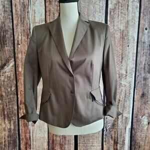 NWT Modern Akris Punto Khaki Size 6 Suit Jacket
